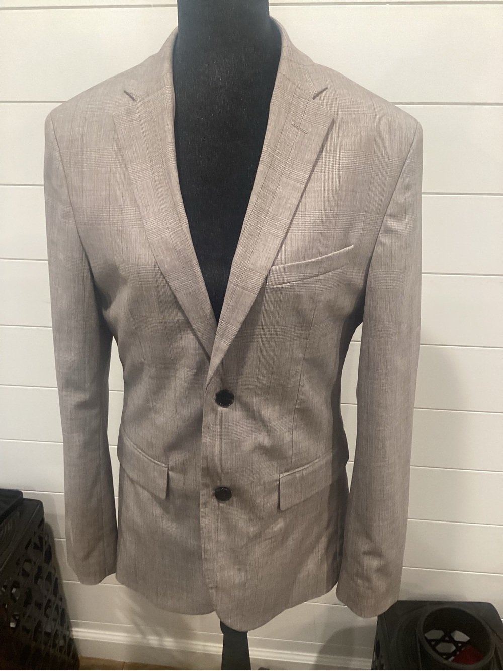 H&M Men's Light Taupe Two-Button Blazer